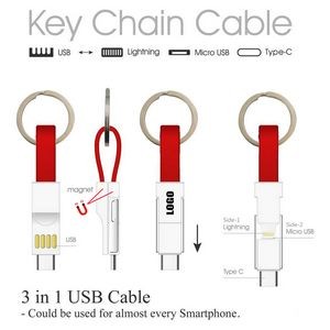 3 In 1 Keychain Charging Cable