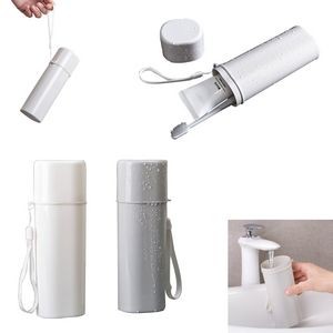 Travel Gargle Cup and Toothbrush Toothpaste Holder