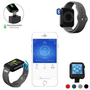 Detachable USB Charging Fitness Tracker Smart Watch