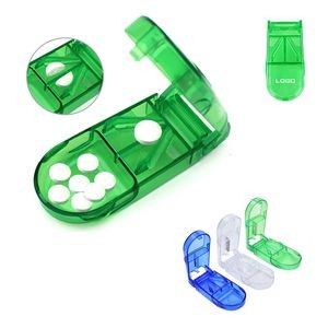 Portable Pill Cutter Splitter Case Pill Box