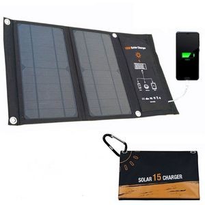 15W Foldable Solar Panel Power Charger
