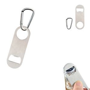 Stainless Steel Bottle Opener With Carabiner