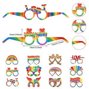 Rainbow Pride Paper Eyeglasses