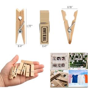 1/2' Width Mini Wooden Clothespins
