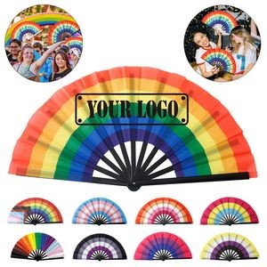 Pride Rainbow Large Folding Hand Fans