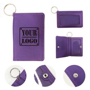 ID Card Holder Wallet with Keychain