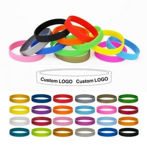 Blank Solid Color Silicone Bracelet