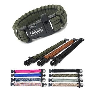 Paracord Bracelet with Emergency Whistle