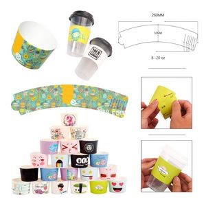 Full Color Print Adjustable Coffee Cup Sleeve