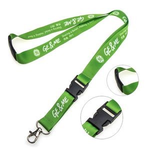 Sublimated Polyester Neck Lanyard w/ Safe Breakaway & Buckle release