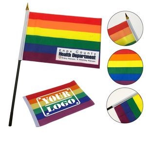 Small Rainbow Hand Flags