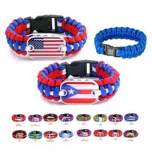 American Flag Survival Bracelet