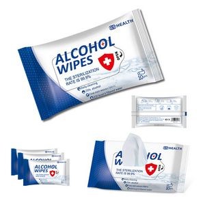 10 Sheets 75% Alcohol Wipes