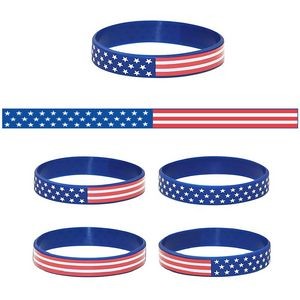 Debossed National Flag Silicone Bracelets