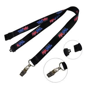 Sublimated Polyester Lanyard w/ Alligator Clip