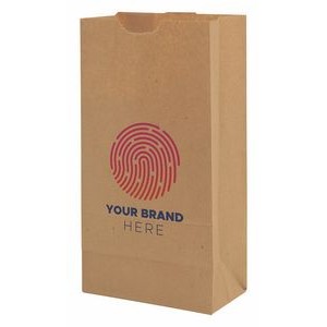 4.25" x 8.1875" x 2.375" Full Color SOS Kraft Paper Bags
