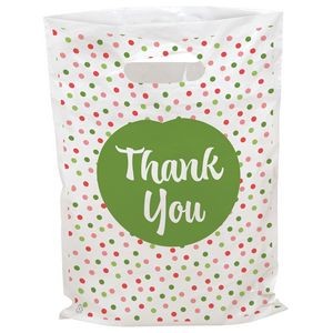 Polka Dots Seasonal Designer Full-color Plastic Bag 9" x 13"