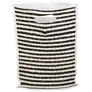 Stripes and Dots Designer Full-color Plastic Bag 9" x 13"
