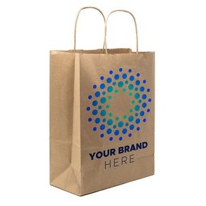 10" x 13" x 5" Full Color Kraft Paper Bag Shoppers