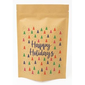 Bold Christmas Trees Predesigned Stand Up Kraft Barrier Pouch 6" W x 9" H x 3" D