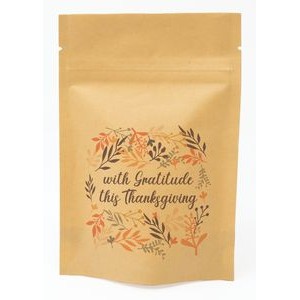 Fall Floral Predesigned Kraft Barrier Pouch 4" W x 6" H x 2" D