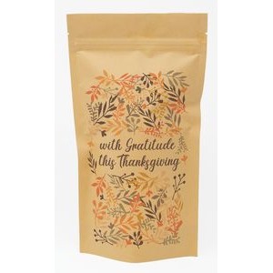 Fall Floral Predesigned Stand Up Kraft Barrier Pouch 6" W x 11" H x 3" D