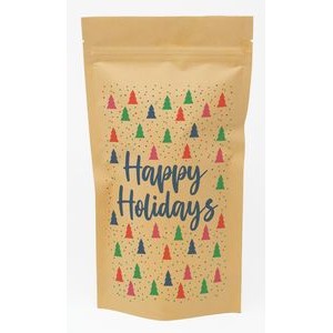 Bold Christmas Trees Predesigned Stand Up Kraft Barrier Pouch 6" W x 11" H x 3" D