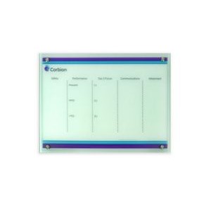Frameless Solid Tempered Glass Dry Erase Board (18