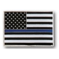 "Police Law Enforcement Support USA Flag" Stock Pin