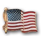 " US American Flag" Stock Pin