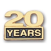 "Twenty Years" Stock Cutout Pin