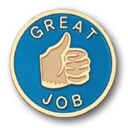 "Great Job" Stock Pin