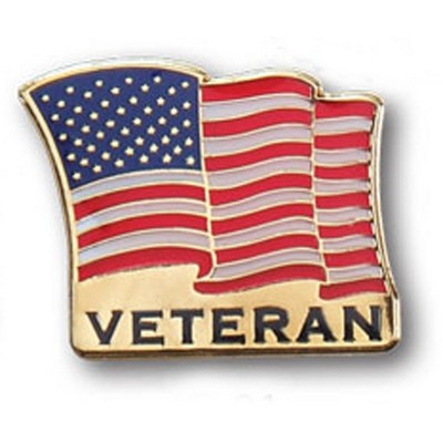 "Veteran US Flag" Stock Lapel Pin