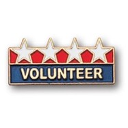 Stock Four Star Volunteer Pin