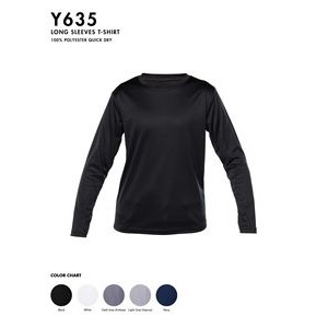 Youth long sleeve t-shirt 100% polyester