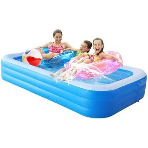 Inflatable Pool for Adults, Kids, Family Kiddie Swimming Pool, Toddlers for Ages 3+