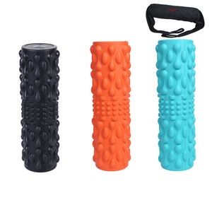Electric Yoga Pillar Vibrating 5 Speed Massage Roller Alleviate Muscle Fatigue With Portable Bag