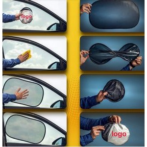 20"x12"/17.3"x15" Cling Sunshade for Car (2 Pack)