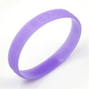 Custom Embossed Silicone Wristbands with No Color Filled- 1/2" Wide