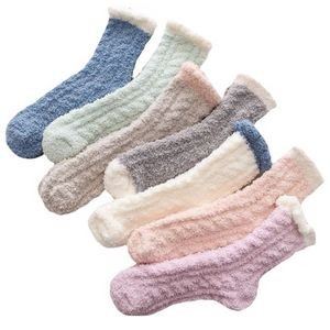 Fuzzy Socks for Women Warm Cozy Slipper Socks Casual Microfiber Fluffy Socks Christmas Gifts