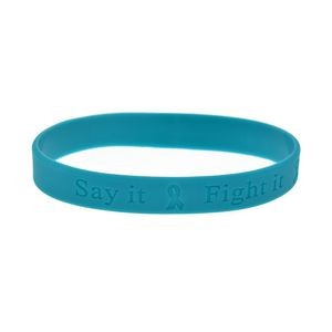 Custom Debossed Silicone Wristbands with No Color Fill- 1/2" Wide