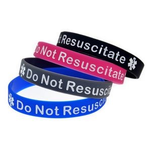 Custom Debossed or Embossed with Color Filled Silicone Bracelets- 1/2" Wide