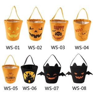 Trick or Treat Bags Halloween Candy Buckets Fabric Tote Gift Bags for Halloween