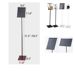 Adjustabl Horizontal And Vertical Iron Heavy Duty Pedestal Sign Holder Poster or Menu Floor Stand