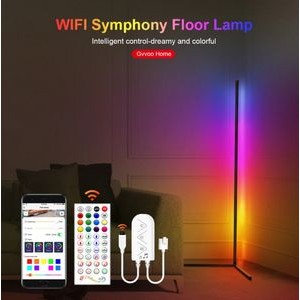 Smart Color Changing Floor Lamp for Bedroom, Works with Alexa, Google Home, Dimmable LED Corner Lamp