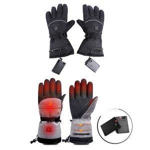 3 Heating Temperature Adjustable Electric Winter Heating Waterproof Thermal Warm Touchscreen Gloves