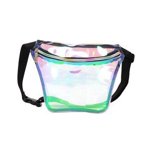 Women Clear Waist Pack Holographic Fanny Pack Fashion Crossbody Shoulder Bag