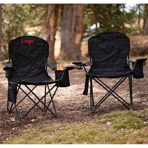 Camping Chair with Built-in 4 Can Cooler With Carrying Bag
