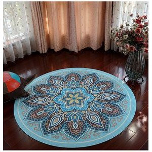 Large Meditation Mat Non Slip Round Yoga Mat Exercise Mat Natural Rubber with Sueded Surface
