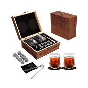Whiskey Stones and Glasses Gift Box Set